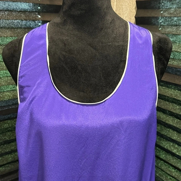 Maeve by Anthropology Women’s Royal Blue High/low Tank 100% Silk Size 12 NWT‎ - Picture 5 of 8